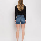 Lovervet by VERVET - HIGH RISE PATCHED BUTTON FLY SHORTS
