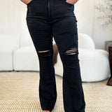 Judy Blue High Waist Distressed Flare Jeans