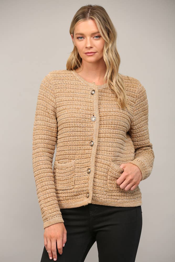 FATE - TEXTURED KNIT CARDIGAN