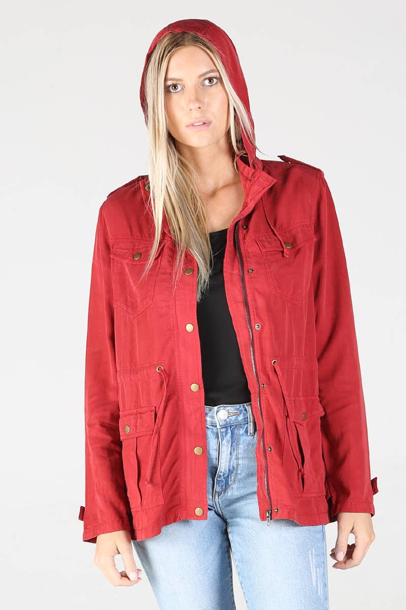 ANGIE -ASIS TENCEL UTILITY JACKET