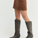 Crescent - Kaia Faux Suede Mini Skirt