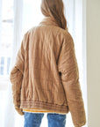 Washed Soft Comfy Quilting Zip Closure Jacket (Various colors), Davi & Dani