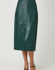 Mystree  Leather Midi Skirt