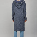 Whipstitch Edge Hooded Knit Cardigan, FATE