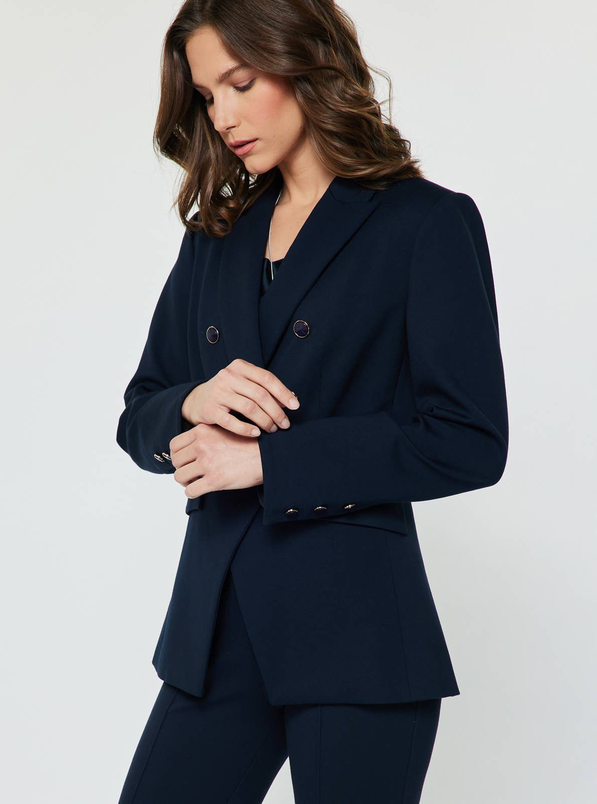 Current Air - Notch Collar Double Breasted Jacket (preorder- arrives 8/30)