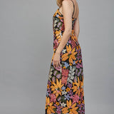 FATE - Floral Sequin Embroidered Midi Dress