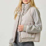 Mystree - Mixed Media Puffer Jacket