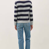 Be Cool - ANGORA BLEND RELAXED FIT WIDE STRIPED SWEATER