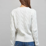 FATE - CABLE KNIT BUTTON CLOSURE CARDIGAN