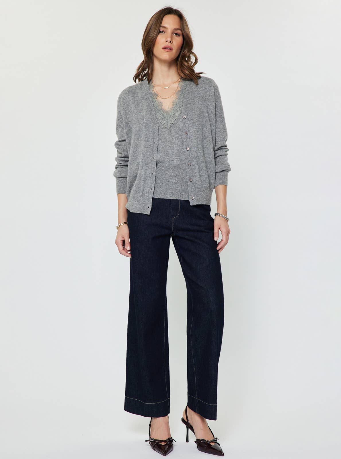 Current Air - Wool Cashmere Knit Top & Cardigan Set (preorder- arrives 8/30)