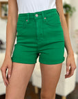 Judy Blue Tummy Control Garment Dyed Denim Shorts