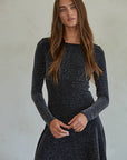 By Together  | Knit Nylon Metallic Fibres Spandex Lurex Mini Dress