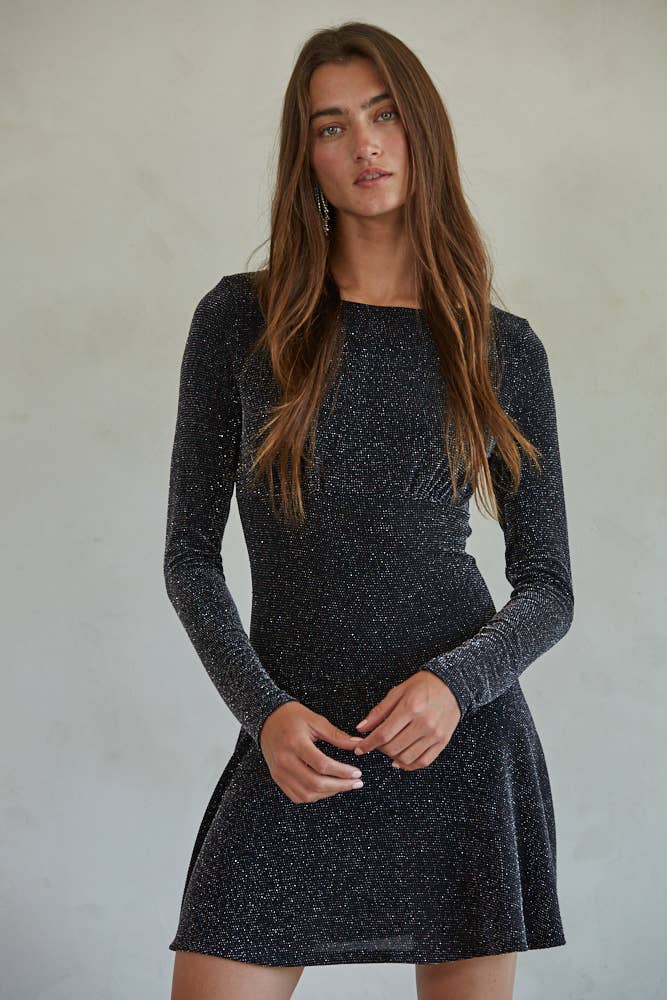 By Together  | Knit Nylon Metallic Fibres Spandex Lurex Mini Dress