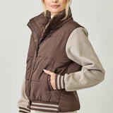 Mystree - Mixed Media Puffer Jacket