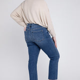 Plus Size High Rise Slim Straight Jeans, Vervet by Flying Monkey