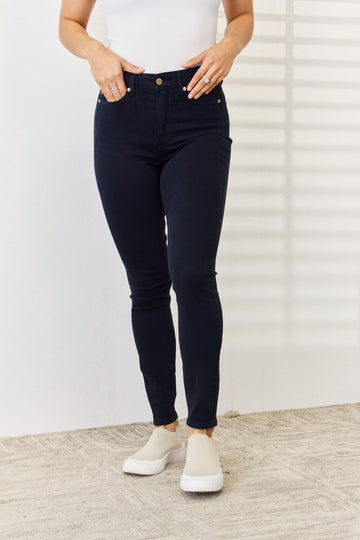 Judy Blue Garment Dyed Tummy Control Skinny Jeans (Plus size only)