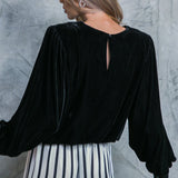 IT'S YOUR TIME VELVET TOP, Flying Tomato