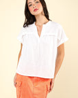 VERY J Nochted Short Sleeve Washed T-Shirt