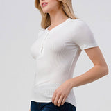 Hashttag - Short Sleeve Henley Top