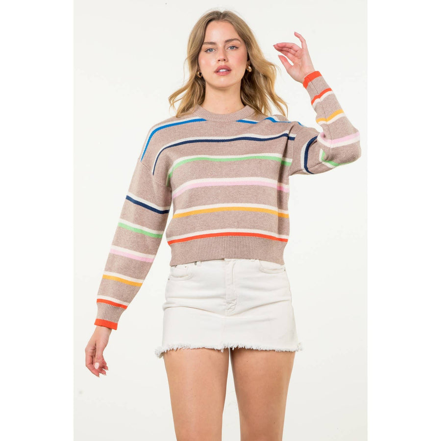 THML - Striped Knit Sweater