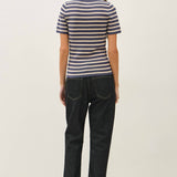 Be Cool - CLASSIC STRIPED CREWNECK SHORT SLEEVE SWEATER