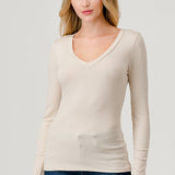Hashttag - LONG SLEEVE V NECK T-SHIRT