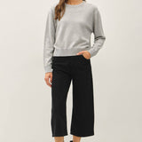 Be Cool - V-NOTCH STITCH CREW NECK SWEATER
