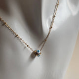 High Vibe Sentiments - Evil Eye Drop Necklace 