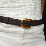 Most Wanted USA - Suede Belt with Organic Shape Buckle