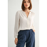 FUN2FUN - SATIN BUTTON FRONT BLOUSE