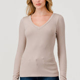 Hashttag - LONG SLEEVE V NECK T-SHIRT