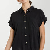 Be Cool - SOLID SHORT SLEEVE BUTTON DOWN SHIRT