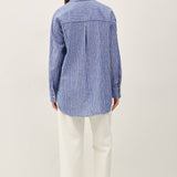 Be Cool - COTTON LINEN BLEND LONG SLEEVE BUTTON UP SHIRT