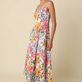 Olivaceous - Esther Floral Sleeveless Maxi Dress