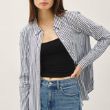 Be Cool - STRIPED LONG SLEEVE COLLARED BUTTON UP SHIRTS
