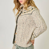 Mystree - Fair Isle Sweater Cardigan