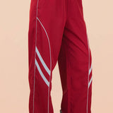 VERY J -Wide Leg Track Pants W/ Piping Detail