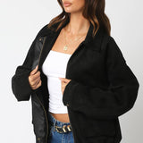 Olivaceous - Mia Faux Suede Jacket