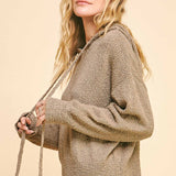 Davi & Dani Drop Shoulder Long Sleeve Hooded Sweater