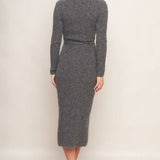 FLYING TOMATO - knit midi dress  Heather Grey