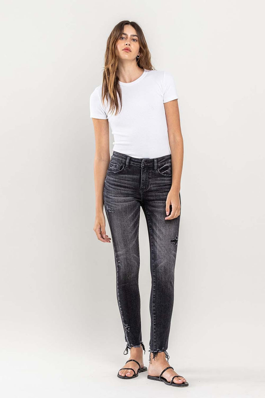 Lovervet Raw Hem Cropped Skinny Jeans (online only)