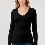 Hashttag - LONG SLEEVE V NECK T-SHIRT