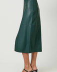 Mystree  Leather Midi Skirt