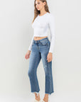 Lovervet Mid Rise Frayed Hem Jeans (online only)