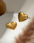 Stainless Steel Heart Stud Earrings