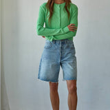 By Together Knit Cable Sweater Cotton Button Down Cardigan Top