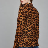 Animal Print Double Breasted Blazer, FATE