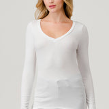Hashttag - LONG SLEEVE V NECK T-SHIRT