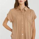 Be Cool - SOLID SHORT SLEEVE BUTTON DOWN SHIRT