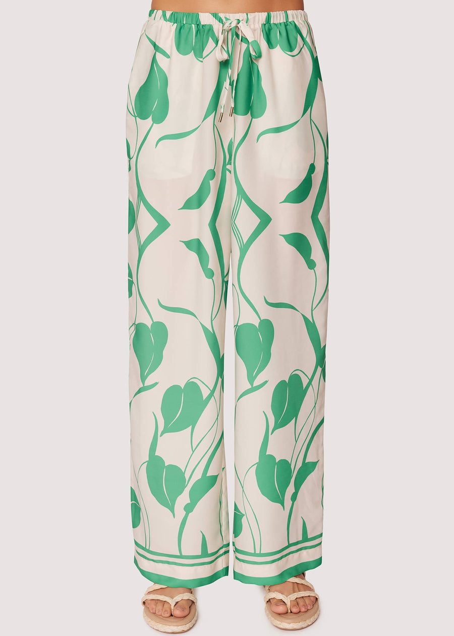 Lost + Wander - Vineyard Vistas Set - Spring Leaf Print Satin